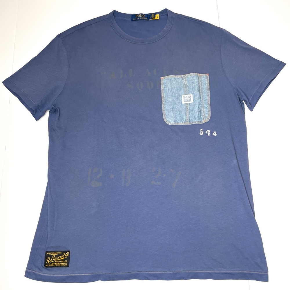 Polo Ralph Lauren Military Paratrooper Jean Pocket T Shirt Sz L